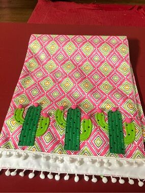 Cactus  print table runner